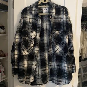 Zara black and whites shacket